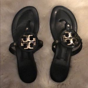 Tory Burch Black x Silver Miller 2 Sandal